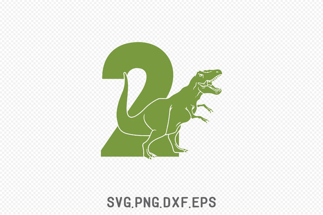 Dinosaur Number 2 SVG Creativeart88 