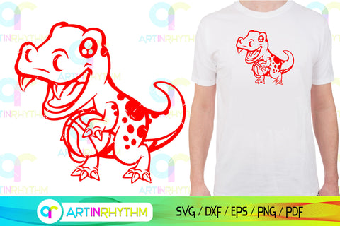 Dinosaur playing basketball svg SVG Artinrhythm shop 