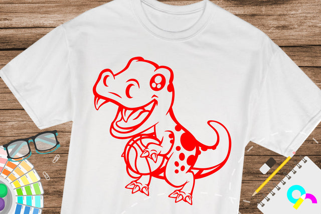Dinosaur playing basketball svg SVG Artinrhythm shop 