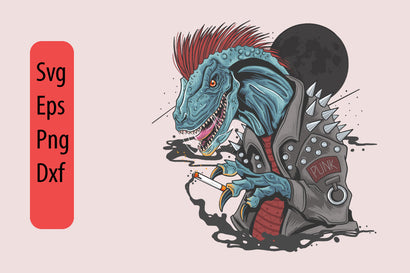 Dinosaur punk raptor t-rex element SVG Andy Permera 