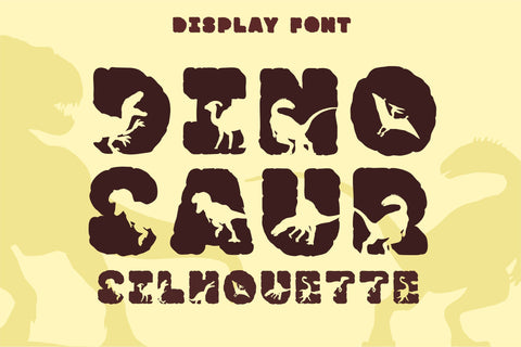 Dinosaur Silhouette Font Font CreativeStudioTM 