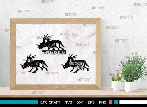 Dinosaur Skeleton Monogram, Dinosaur Silhouette, Dinosaur Skeleton SVG, Dinosaur Bones Svg, Jurassic Animal Svg, T-Rex Svg, SB00253 SVG ETC Craft 