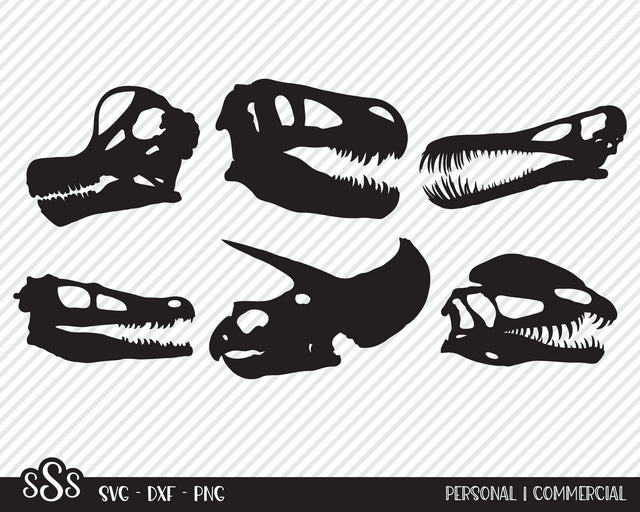 Dinosaur Skull Bundle | Outdoor SVG SVG Texas Southern Cuts 