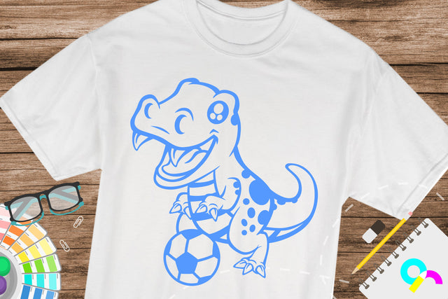 Dinosaur soccer svg SVG Artinrhythm shop 