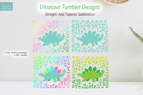 Dinosaur Sublimation Tumbler Design. Stegosaurus Silhouette PNG Sublimation Kseniia designer 