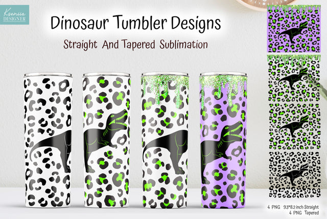 Dinosaur Sublimation Tumbler Design. T Rex Silhouette PNG Sublimation Kseniia designer 
