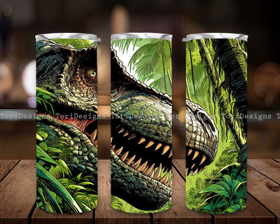 Dinosaur Sublimation Tumbler Designs, T-rex Dinosaur 20oz Tumbler Wrap, Dinosaur Tumbler PNG, Dinosaur Tumbler Straight PNG Digital Download Sublimation ToriDesigns 