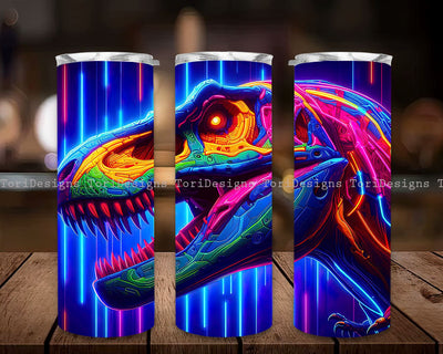 Dinosaur Sublimation Tumbler Designs, T-rex Dinosaur 20oz Tumbler Wrap, Dinosaur Tumbler PNG, Dinosaur Tumbler Straight PNG Digital Download Sublimation ToriDesigns 