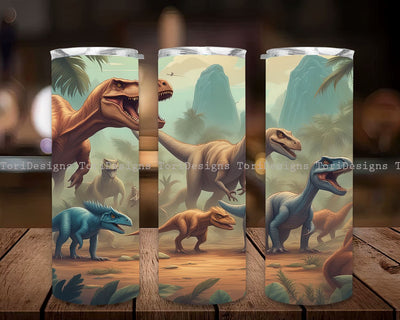 Dinosaur Sublimation Tumbler Designs, T-rex Dinosaur 20oz Tumbler Wrap, Dinosaur Tumbler PNG, Dinosaur Tumbler Straight PNG Digital Download Sublimation ToriDesigns 