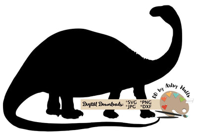 Dinosaur SVG brontosaurus svg dxf - dinosaur birthday - dinosaur birthday SVG The Artsy Spot 