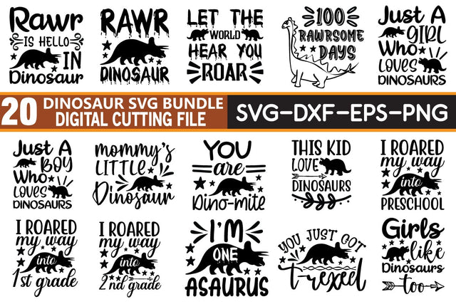 Dinosaur svg bundle cut file SVG buydesign 