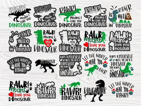 Dinosaur SVG Bundle, Dinosaur Signs Svg, Cut Files SVG TonisArtStudio 