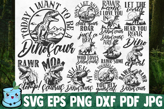 Dinosaur SVG Bundle SVG MintyMarshmallows 