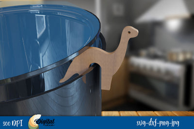 Dinosaur SVG. Pot Prop Laser Cut Design. 3D Kitchen Laser. SVG Evgenyia Guschina 