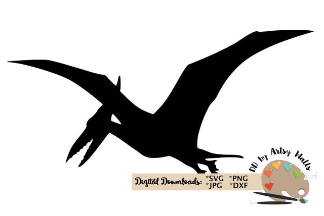 Dinosaur SVG Pterodactyl svg dxf - dinosaur birthday - dinosaur birthday SVG The Artsy Spot 