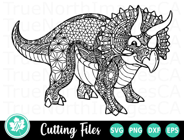 Dinosaur SVG | Zentangle SVG | Mandala SVG SVG TrueNorthImagesCA 