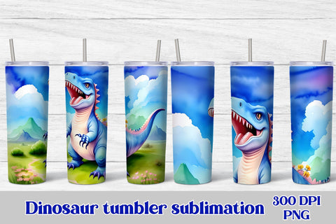 Dinosaur tumbler | Dinosaur sublimation PNG Sublimation Svetana Studio 