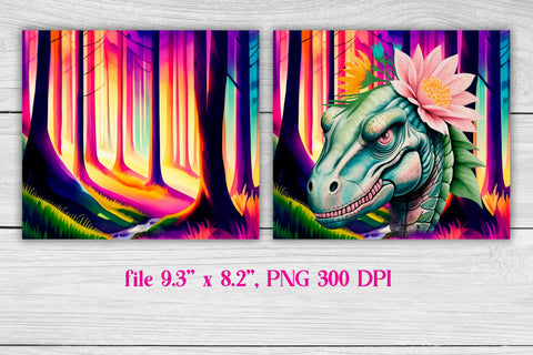 Dinosaur tumbler sublimation | Animals tumbler Sublimation Svetana Studio 