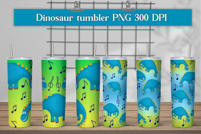 Dinosaur tumbler sublimation design wrap Sublimation Svetana Studio 