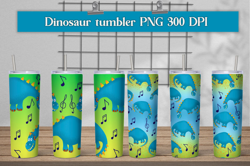 Dinosaur tumbler sublimation design wrap Sublimation Svetana Studio 