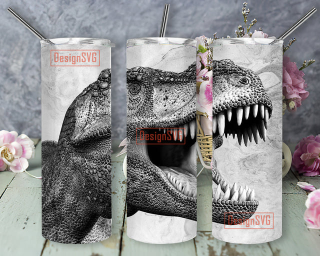 Dinosaur tumbler sublimation Wrap png, Tyrannosaurus T-rex Design Download for kid 20oz Skinny tumbler Sublimation DesignSVG 