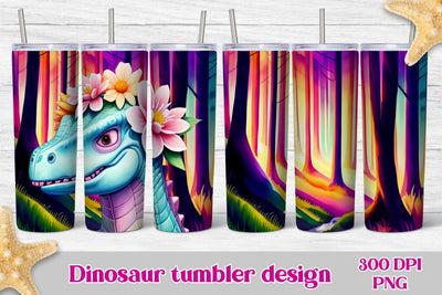 Dinosaur tumbler wrap | Animals tumbler Sublimation Svetana Studio 