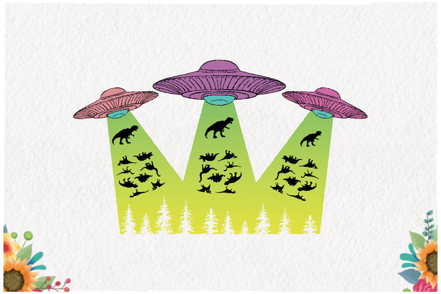 Dinosaur UFO Sublimation Sublimation Jagonath Roy 