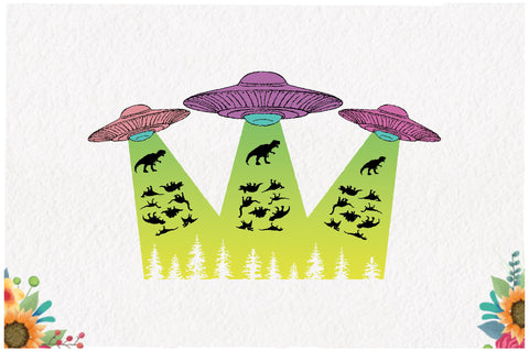 Dinosaur UFO Sublimation Sublimation Jagonath Roy 