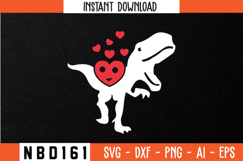 dinosaur valentines day SVG Design SVG Nbd161 