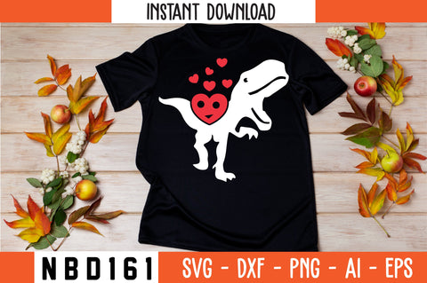 dinosaur valentines day SVG Design SVG Nbd161 