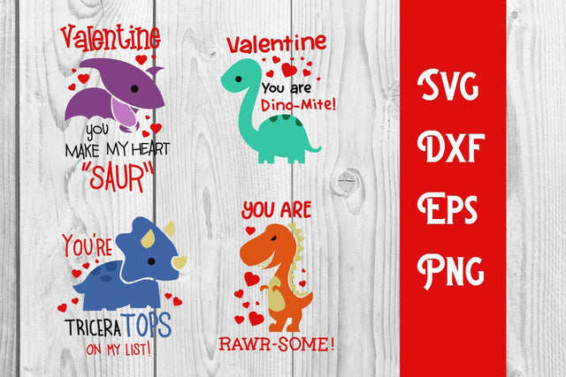 Dinosaur Valentine's, Valentine svg, sublimation SVG dadan_pm 