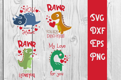 Dinosaur Valentine's, Valentine svg, sublimation SVG dadan_pm 
