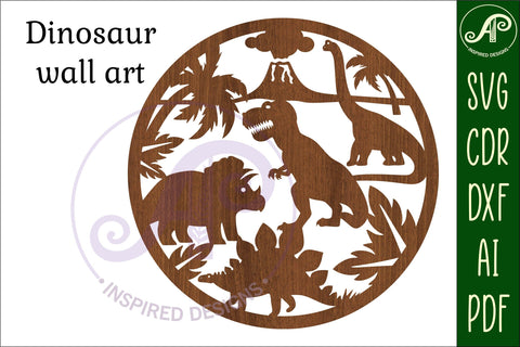 Dinosaur wall art sign, SVG file. vector file SVG APInspireddesigns 