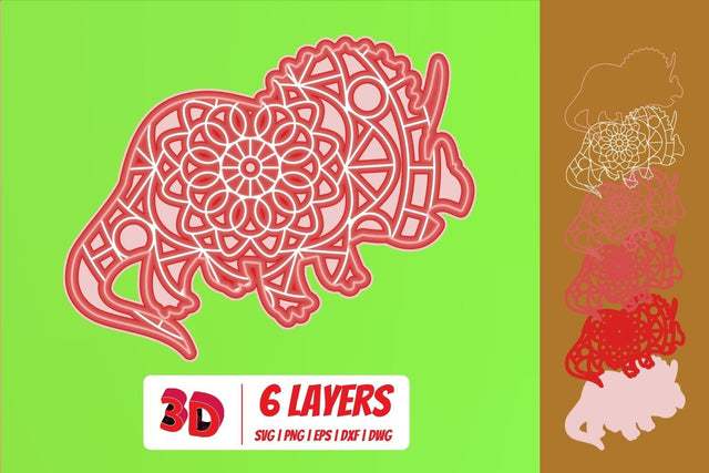 Dinosaurs 3 3D Layered SVG Cut File SVG SvgOcean 