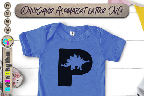 Dinosaurs Alphabet Letter, Dino Font Svg SVG Artinrhythm shop 