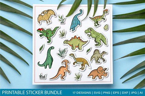Dinosaurs bundle | Printable Stickers SVG TatiStudio 