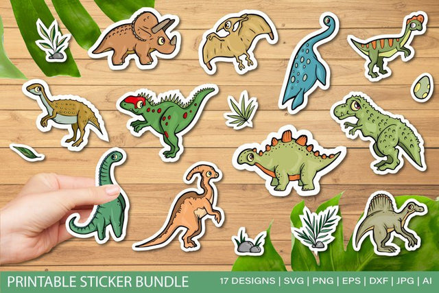 Dinosaurs bundle | Printable Stickers SVG TatiStudio 