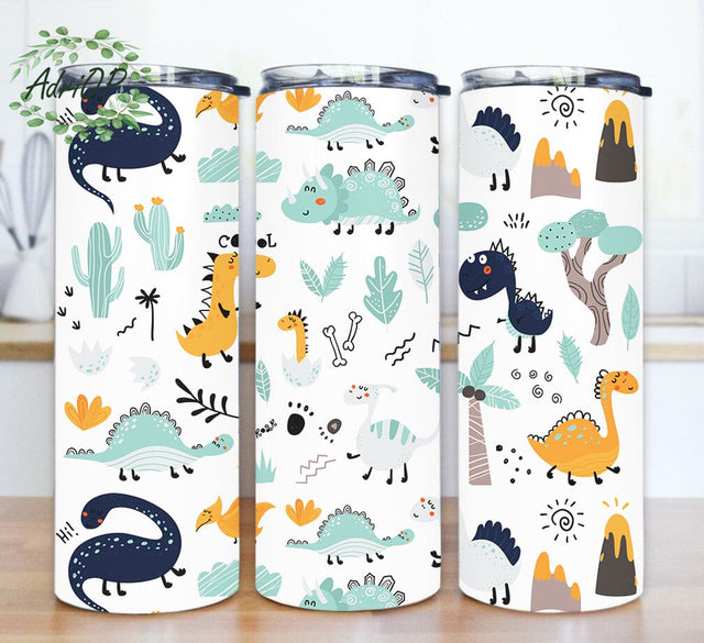 Dinosaurs Kid 20oz Tumbler Template, Dinosaurs Tumbler Png, Jurassic Tumbler Design, Dinosaur Life Sublimation Design, Digital Download Sublimation AdriOP 