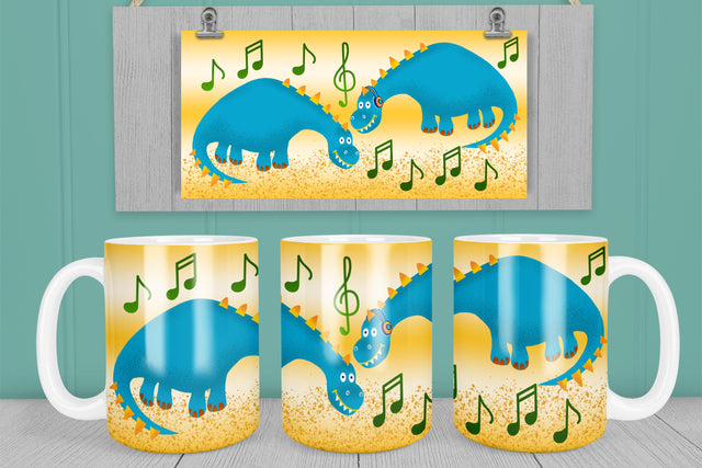 Dinosaurs Mug Sublimation | Mug design wrap Sublimation Svetana Studio 