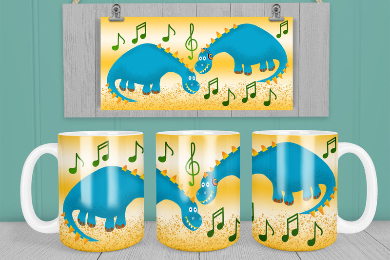 Dinosaurs Mug Sublimation | Mug design wrap Sublimation Svetana Studio 