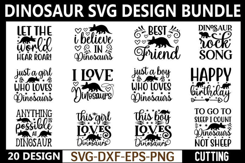 Dinosours svg bundle cut file SVG buydesign 