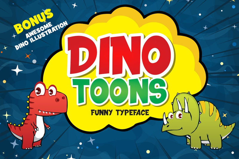 Dinotoons Font Fachranheit Studio 