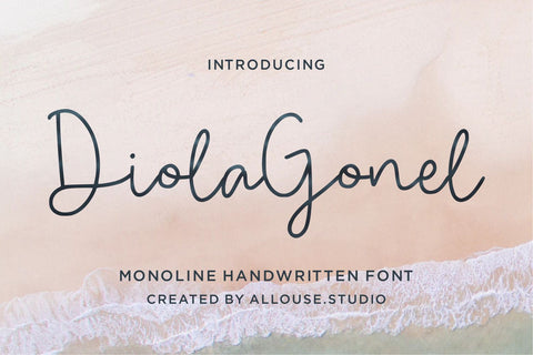 Diola Gonel - Monoline Handwritten Font Allouse.Studio 