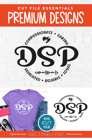 Direct support professional svg, a DSP svg heart for crafters SVG SVG Cut File 