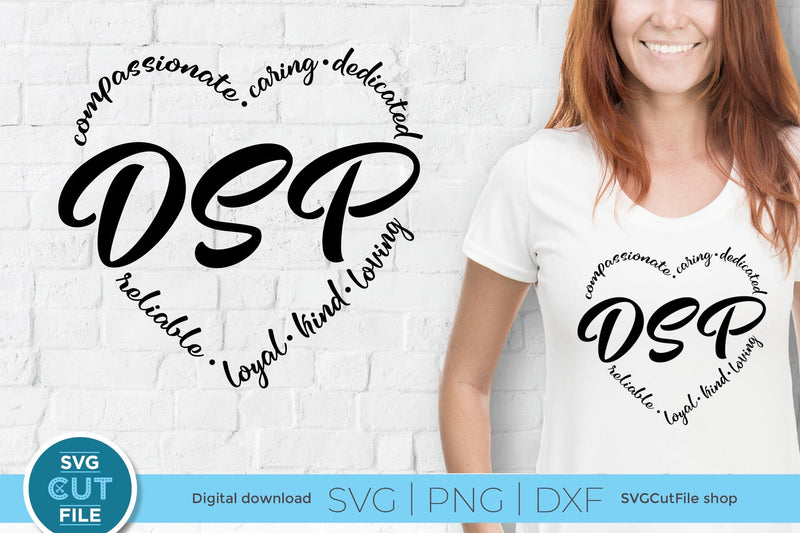 Direct support professional svg, a DSP svg heart for crafters - So Fontsy