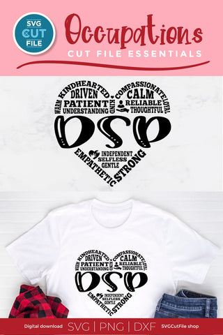 Direct support professional svg, a DSP svg subway art heart for crafters SVG SVG Cut File 