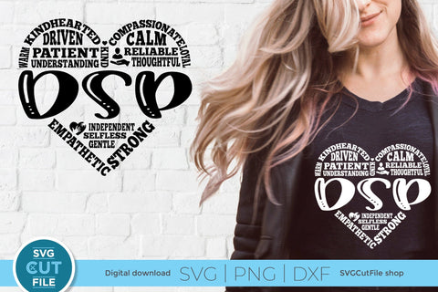 Direct support professional svg, a DSP svg subway art heart for crafters SVG SVG Cut File 