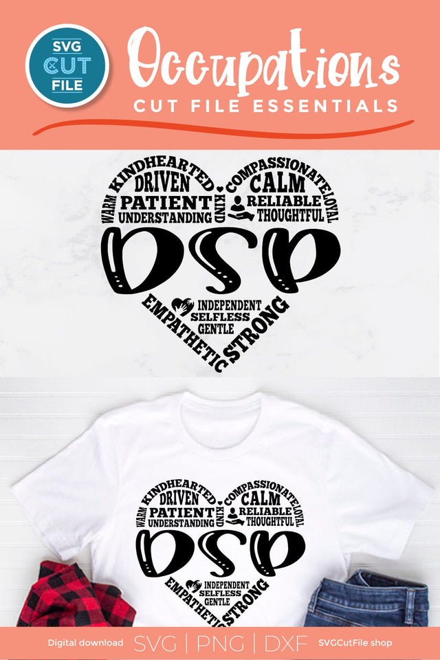 Direct support professional svg, a DSP svg subway art heart for crafters SVG SVG Cut File 