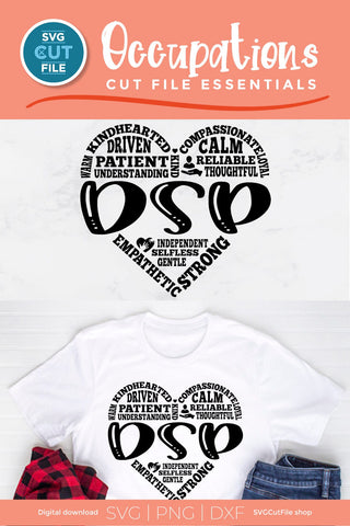 Direct support professional svg, a DSP svg subway art heart for crafters SVG SVG Cut File 