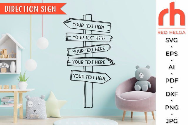 Direction Sign SVG - Destination Cut File SVG RedHelgaArt 